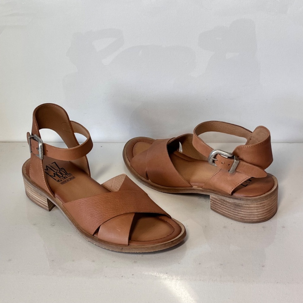 Miz Mooz Tan Leather Sandals